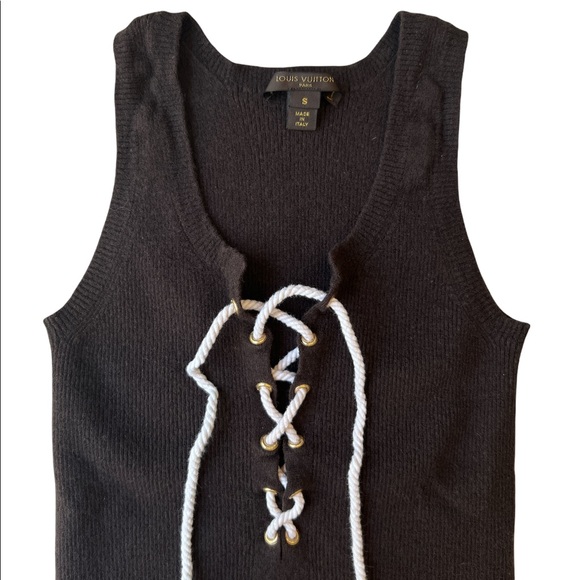 Louis Vuitton Wool Lace Up Tank - Picture 2 of 2